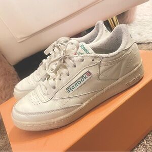 Reebok Club C 85 Vintage White & Green Shoes